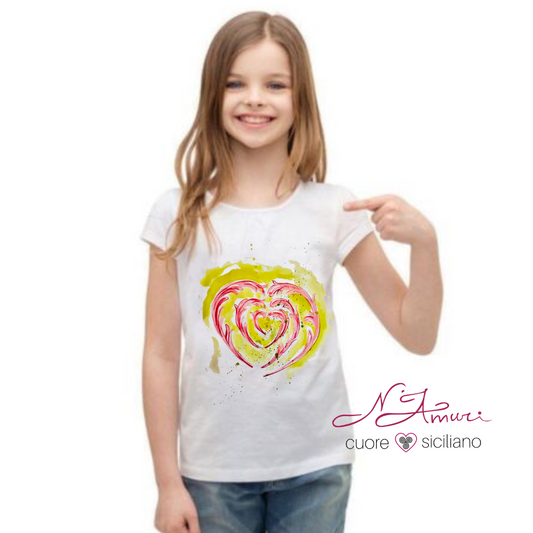 T-SHIRT RAGAZZA | CUORE MAIOLICA