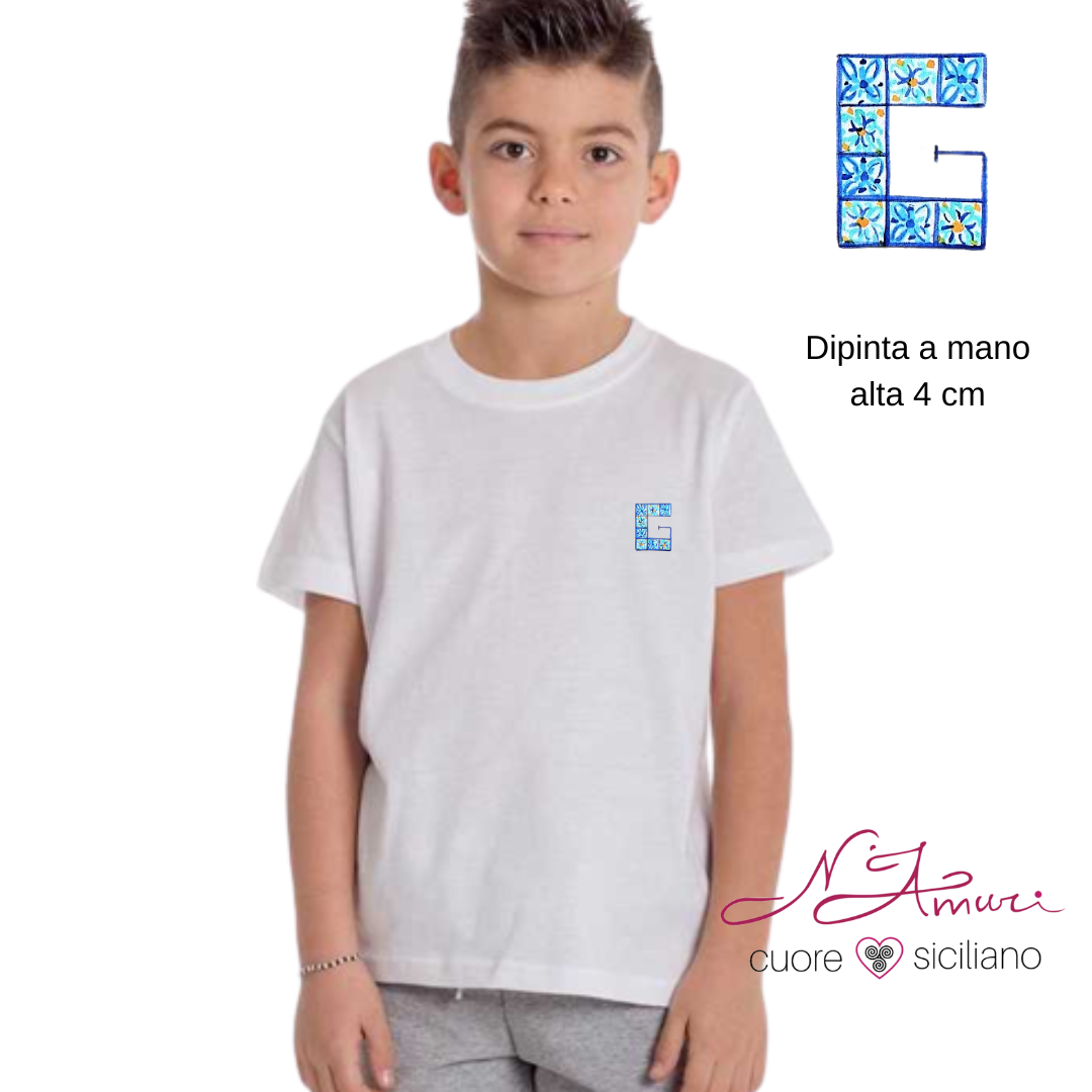 T-SHIRT RAGAZZO | INIZIALE MAIOLICA