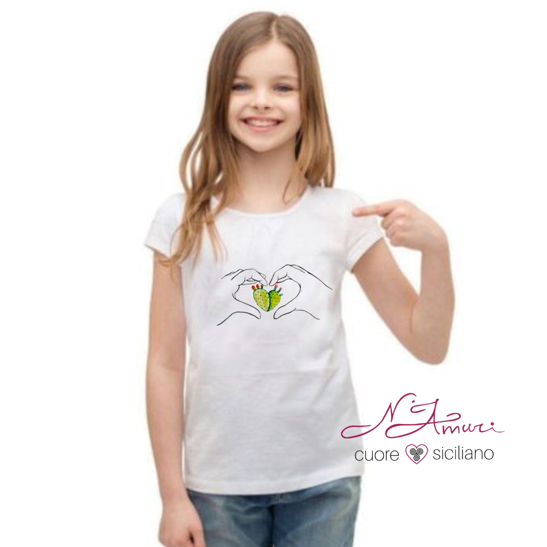 T-SHIRT RAGAZZA | MANI A CUORE