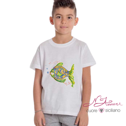 T-SHIRT RAGAZZO | PESCE MAIOLICA